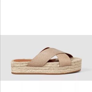 AllSaints Leather Sandal Platform Espadrilles